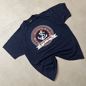 Vintage 1991 Screen Stars Nautical Gear Sailing Shirt Size XL